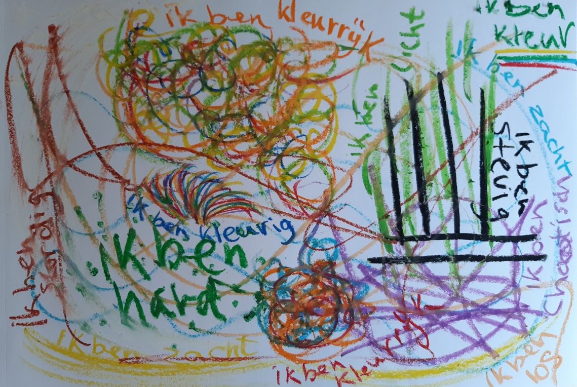 Gestalt-Art werk, kleurrijk